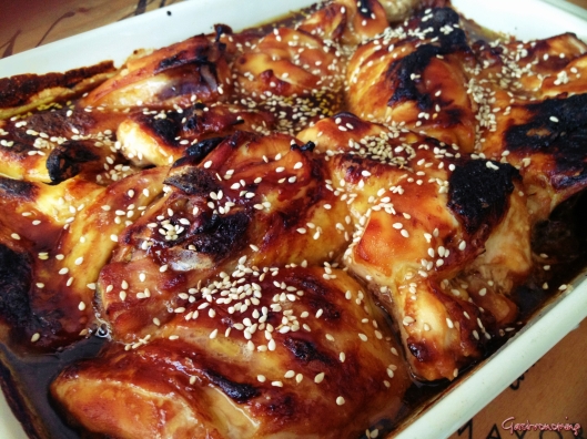 Pollo asado con salsa Teriyaki
